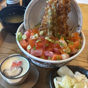 Tendon Kohaku - Sashimi aimori tendon set - Japanese Near Me - Bellevue, Washington