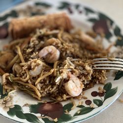 China Garden - Shrimp fried rice, shrimp egg roll and shrimp lo mein ( yes I love shrimp)
