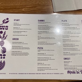 Mahi’ai Table - The menu - Cocktail Bars Near Me - Kapolei, Hawaii