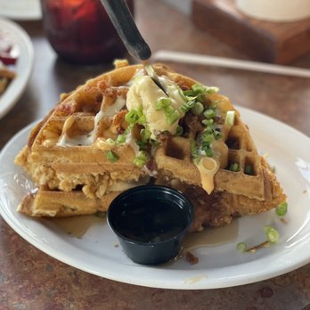 Huckleberry’s - Stacked chicken and waffles - Breakfast & Brunch Near Me - Concord, California Huckleberry’s - Stacked chicken and waffles - Breakfast & Brunch Near Me - Concord, California