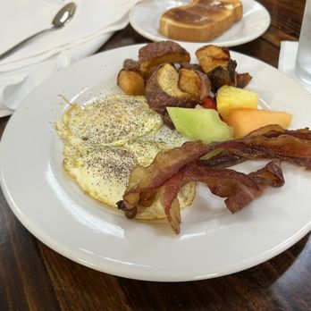Poached - Plain Sailing, with home fries and toast. - Breakfast & Brunch Near Me - Hot Springs, Arkansas