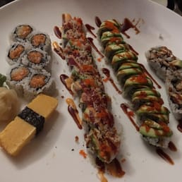 Eel Avocado, Green Dragon, Amazing Tuna, Spicy Salmon, Egg Sushi~