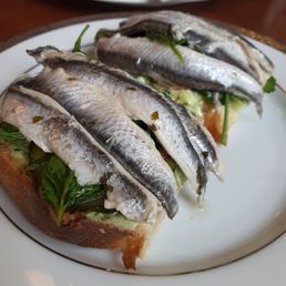 Anchovy on foccacia