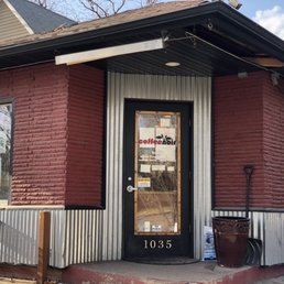 the front entrance of a cafe