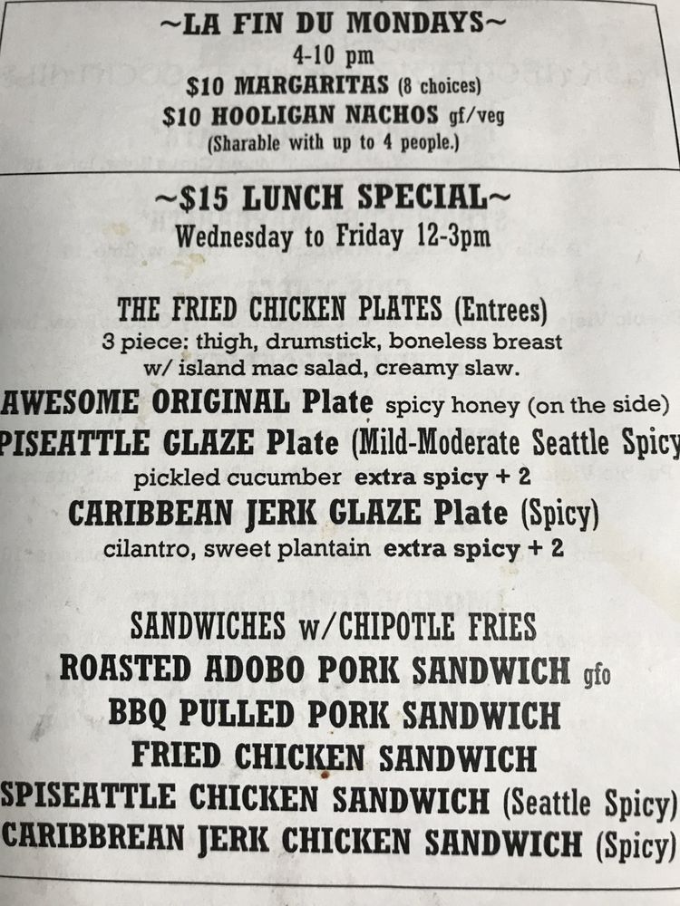 Food from S/T Hooligan's