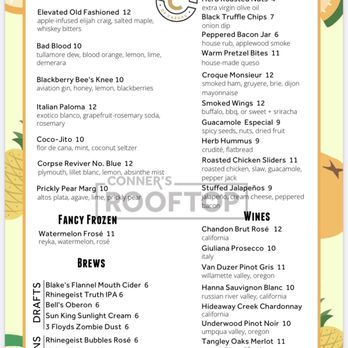 Conner's Rooftop - Menu - Bars Near Me - Fort Wayne, Indiana