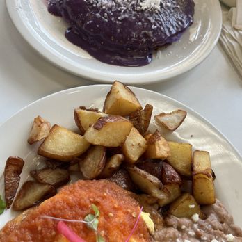 Aloha Stacks - Ube Coconut Pancakes and Huevos Rancheros - Pancakes Near Me - Cerritos, California