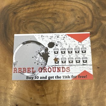 Rebel Grounds - Stamp card - Coffee & Tea Near Me - Las Vegas, Nevada Rebel Grounds - Stamp card - Coffee & Tea Near Me - Las Vegas, Nevada