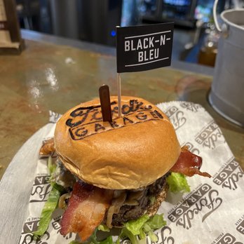 Ford's Garage Dearborn - Black and Blue on Brioche - Burgers Near Me - Dearborn, Michigan