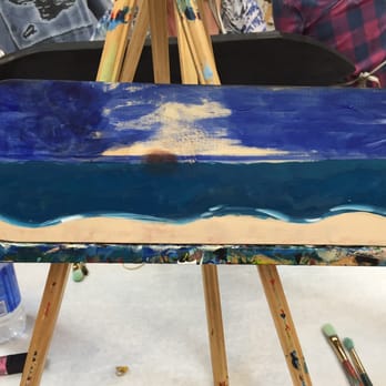 Island Art Party - Sea and sky - Paint & Sip Near Me