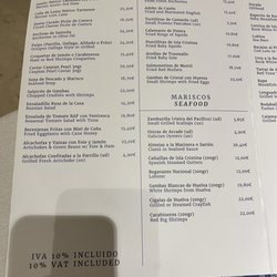 El Espigón - Menu