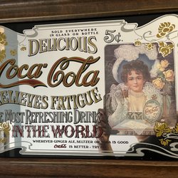 A. Rocker LLC - Vintage Coca-Cola saloon styled mirrored advertisment