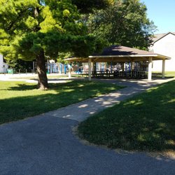 Shelter and paved pathways