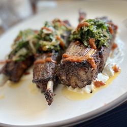 Off The Block Kitchen & Meats - Do not ask any questions, just order the lamb ribs!!  I've never ever had lamb like this before, TRULY!  You'll be so satisfied!