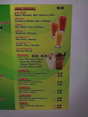 Menu photo 1 Paletería La Piña Loca Bloomington, CA