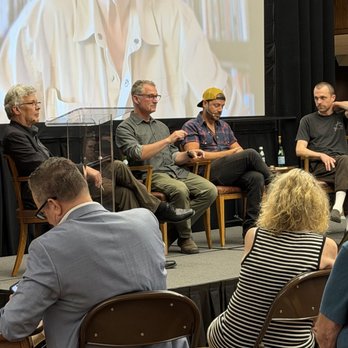 Linda Hall Library - Director of The Linda Hall, Gary Staab, artist/creator of dinosaur sculptures, Trevor Hawkins, film maker, Ryan Pinkston, music composer. - Libraries Near Me - Kansas City, Missouri Linda Hall Library - Director of The Linda Hall, Gary Staab, artist/creator of dinosaur sculptures, Trevor Hawkins, film maker, Ryan Pinkston, music composer. - Libraries Near Me - Kansas City, Missouri