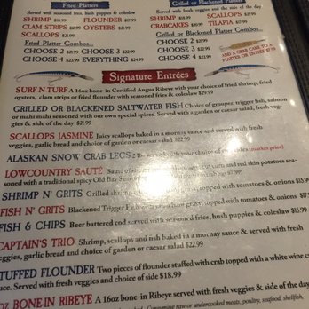 Captain Woodys - Menu - Seafood Near Me - Bluffton, South Carolina