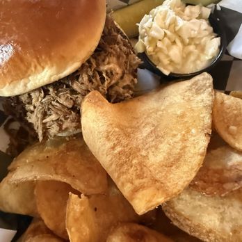 Fire To Table - Pulled pork and chips - New American Near Me - Murrells Inlet, South Carolina Fire To Table - Pulled pork and chips - New American Near Me - Murrells Inlet, South Carolina