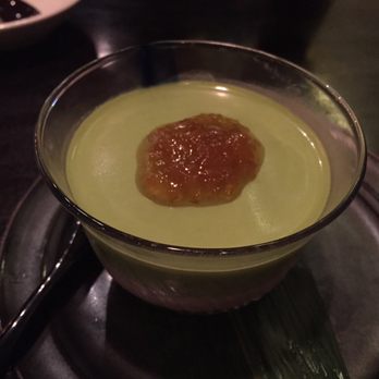 Kinjiro - Matcha green tea and red bean panna cotta with yuzu marmalade. My new favorite! - Izakaya Near Me - Los Angeles, California Kinjiro - Matcha green tea and red bean panna cotta with yuzu marmalade. My new favorite! - Izakaya Near Me - Los Angeles, California