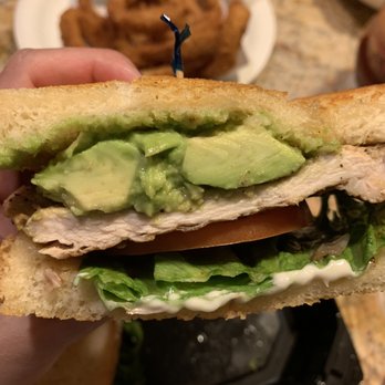 Habit Burger & Grill - chicken club: chicken breast, green leaf lettuce, fresh tomatoes, crisp bacon, avocado + mayo on sourdough bread = $8.50 - Burgers Near Me - Diamond Bar, California