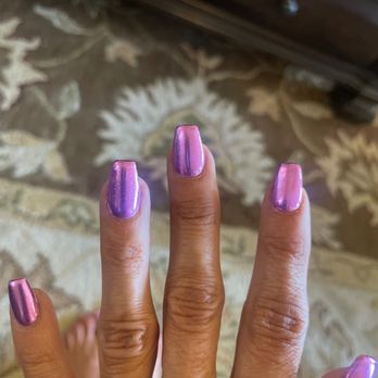 Anthony Vince Nail Spa - Chrome acrylic full set - Nail Salons Near Me - San Antonio, Texas