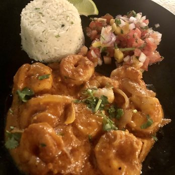 Casa Maria's - Shrimp Diablo. Rice would have been better if it wasn't so dry. - Mexican Near Me - Columbia, Missouri