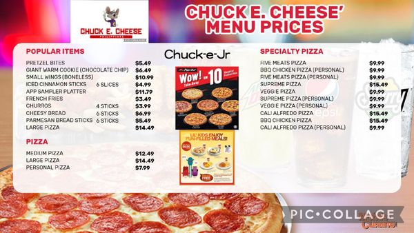 Menu photo 1 Chuck E. Cheese Killeen, TX