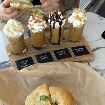 Flamingos Coffee Bar - Latte flight - Coffee & Tea Near Me - Hampton, New Hampshire
