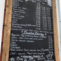 The Bumble Bean Espresso Barn - Menu April 2019