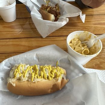 J’s Dog House - Sour puss & messy cowboy. - Hot Dogs Near Me