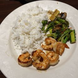 Wasabi - Grilled shrimp lunch hibachi w/ white rice