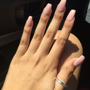 Angel’s Nails - Acrylic with gel in the color mulberry - Nail Salons Near Me - El Monte, California