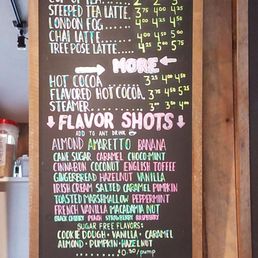 Excellent selection of sugar free syrup  SF almond=thank you!!!!