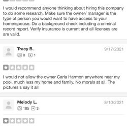 Seven Bridges Pool Cleaners - These are other hidden reviews. Proof of a business license is public information. Check out sunbiz.com or you can even call.