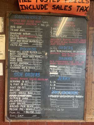 Menu photo 1 Joel's Bar-B-Q Flatonia, TX