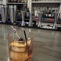 Delicious old fashion. Loved the skeleton touch!