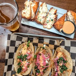 Jalapeno popper eggrolls, chicken rings tacos & a lavender ale Jalapeno popper eggrolls, chicken rings tacos & a lavender ale