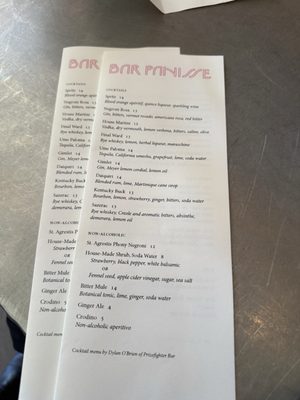 Menu photo 1 Bar Panisse Berkeley, CA Menu photo 1 Bar Panisse Berkeley, CA