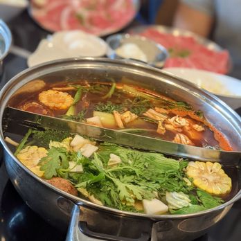 Shabu Squared - Cooking the vegetables! - Japanese Near Me - Houston, Texas Shabu Squared - Cooking the vegetables! - Japanese Near Me - Houston, Texas