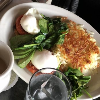 Foxy's Restaurant - Eggs Benedict with a side of spinach - Diners Near Me - Glendale, California Foxy's Restaurant - Eggs Benedict with a side of spinach - Diners Near Me - Glendale, California