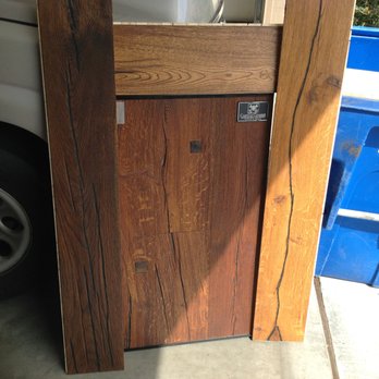 Flooring 101 - Oxnard - US Floors Sample Board and various pieces of remnants substituted for my First Quality Purchase Notice differences in Grain, Distress, Color - Flooring Near Me - Oxnard, California