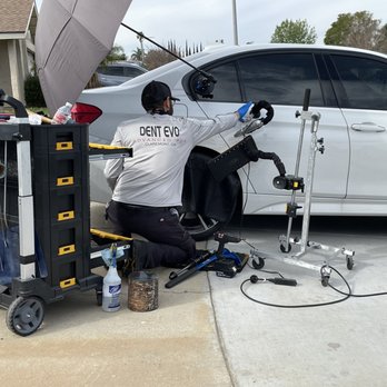 Dent Evo - Joe hard at work - Mobile Dent Repair Near Me - Upland, California