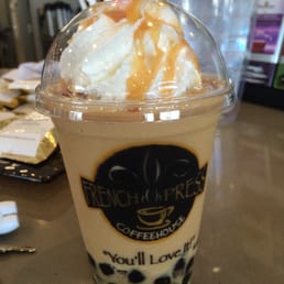 Caramel La Freeze with Boba