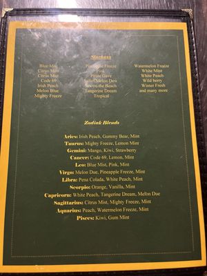 Menu photo 2 Zodiak Hookah Lounge San Diego, CA