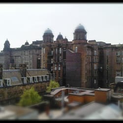 Glasgow Royal Infirmary - Rooftop view from the old Lister Building looking onto the old part of the Royal Infirmary.