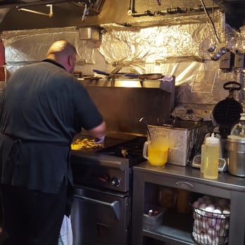 Mangy Moose Cafe - Cook getting after it on the flat iron! - American Near Me - Manteca, California Mangy Moose Cafe - Cook getting after it on the flat iron! - American Near Me - Manteca, California
