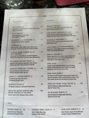Menu photo 1 Gavroche Chicago, IL