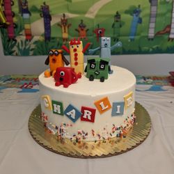 Del Sol Sweet Bakery - Number Blocks theme cake.