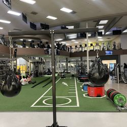 LA Fitness - Turf area for working out (athletic workout equipment)