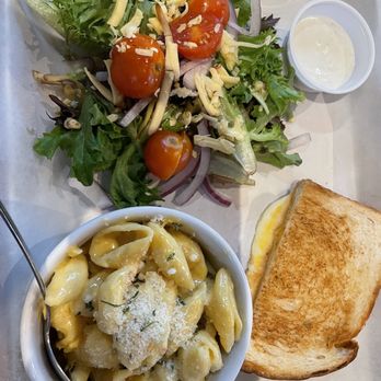 The Bearded Lady - Weekday special: Choose 3, with 1/2 grilled cheese, cup of mac n cheese, and side salad - Burgers Near Me - Fort Worth, Texas
